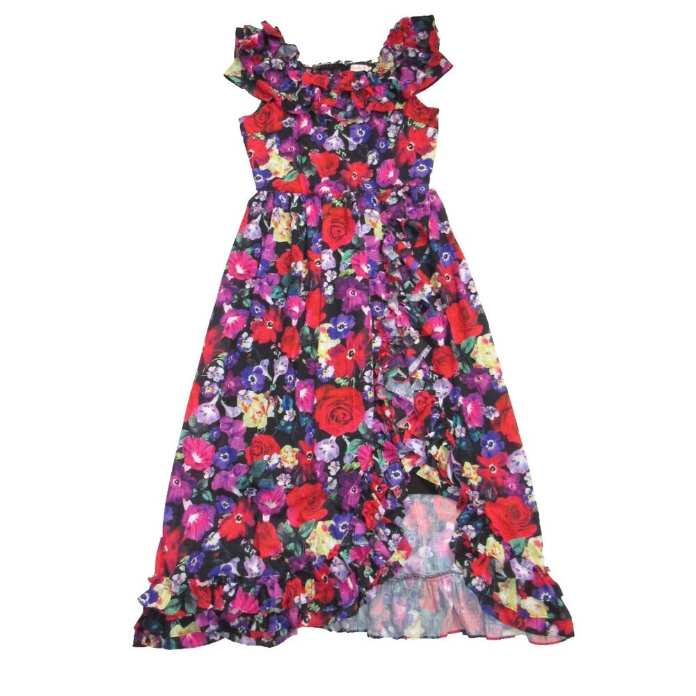 NWT Ivy City Co. Havana Maxi in Floral Chiffon Ruffle Smocked Dress XL